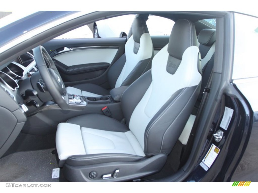 Black/Lunar Silver Interior 2013 Audi S5 3.0 TFSI quattro Coupe Photo #70327488