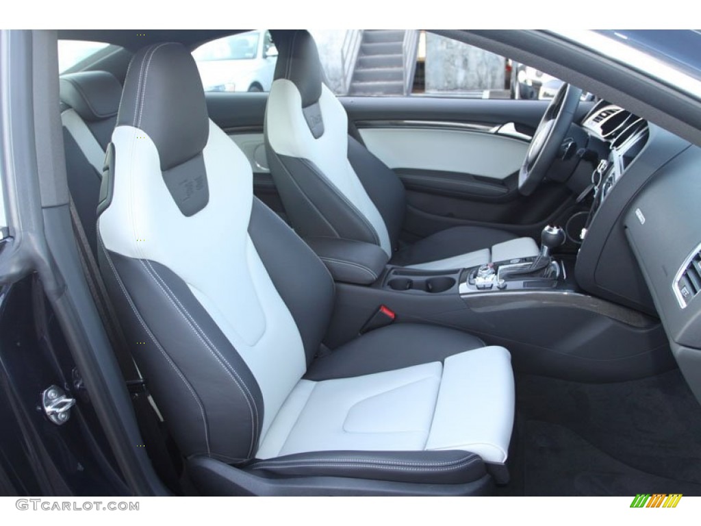Black/Lunar Silver Interior 2013 Audi S5 3.0 TFSI quattro Coupe Photo #70327581