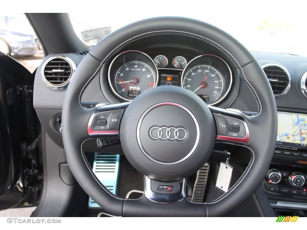 2013 Audi TT S 2.0T quattro Coupe Black Steering Wheel Photo #70327749