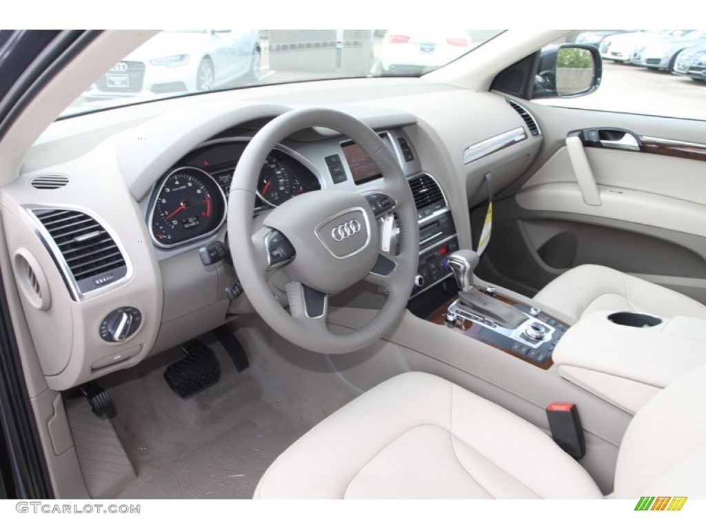 Cardamom Beige Interior 2013 Audi Q7 3.0 TFSI quattro Photo #70328172
