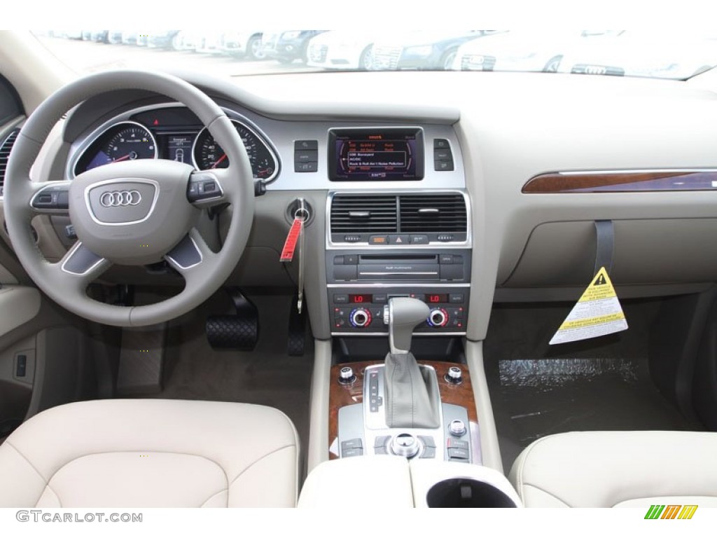 2013 Audi Q7 3.0 TFSI quattro Cardamom Beige Dashboard Photo #70328208