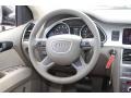 Cardamom Beige 2013 Audi Q7 3.0 TFSI quattro Steering Wheel