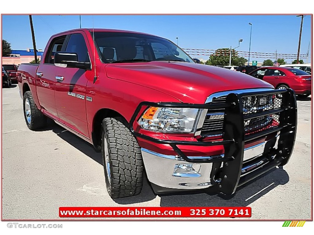 2012 Ram 1500 Lone Star Crew Cab 4x4 - Deep Cherry Red Crystal Pearl / Light Pebble Beige/Bark Brown photo #13