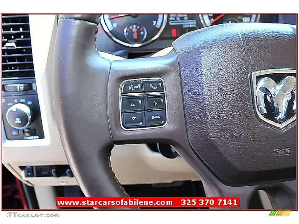 2012 Ram 1500 Lone Star Crew Cab 4x4 - Deep Cherry Red Crystal Pearl / Light Pebble Beige/Bark Brown photo #26