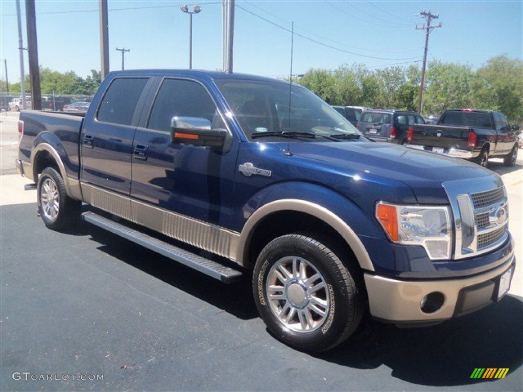 2012 F150 King Ranch SuperCrew - Dark Blue Pearl Metallic / King Ranch Chaparral Leather photo #8
