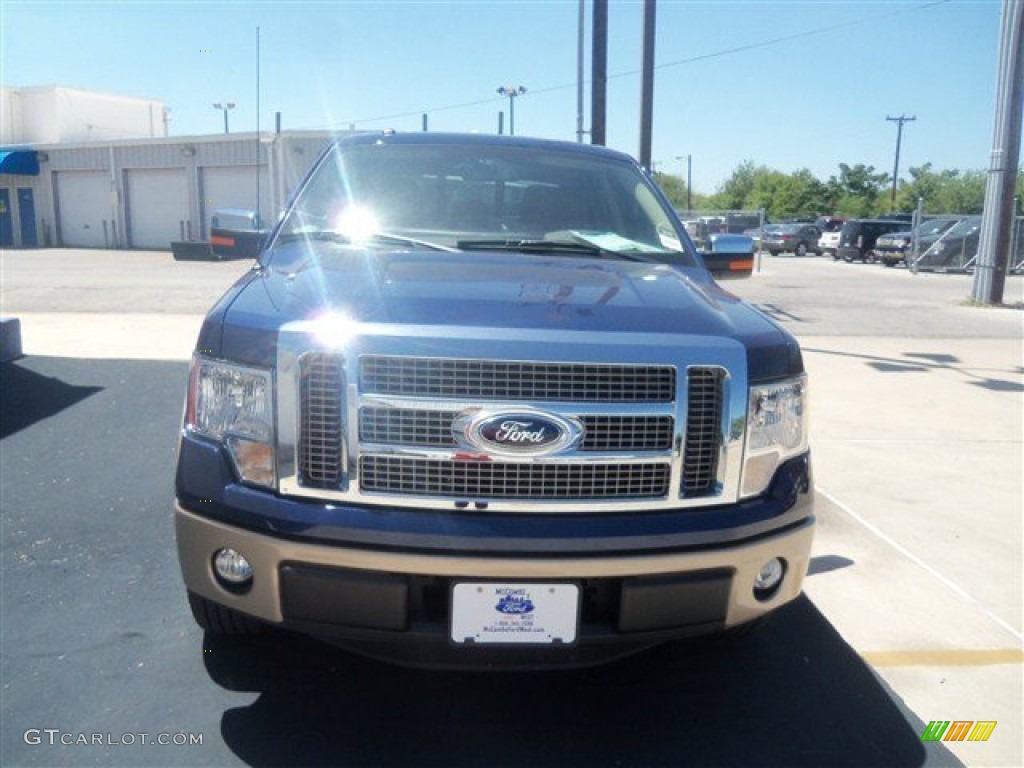 2012 F150 King Ranch SuperCrew - Dark Blue Pearl Metallic / King Ranch Chaparral Leather photo #9