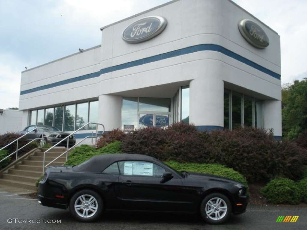 2013 Mustang V6 Convertible - Black / Stone photo #1