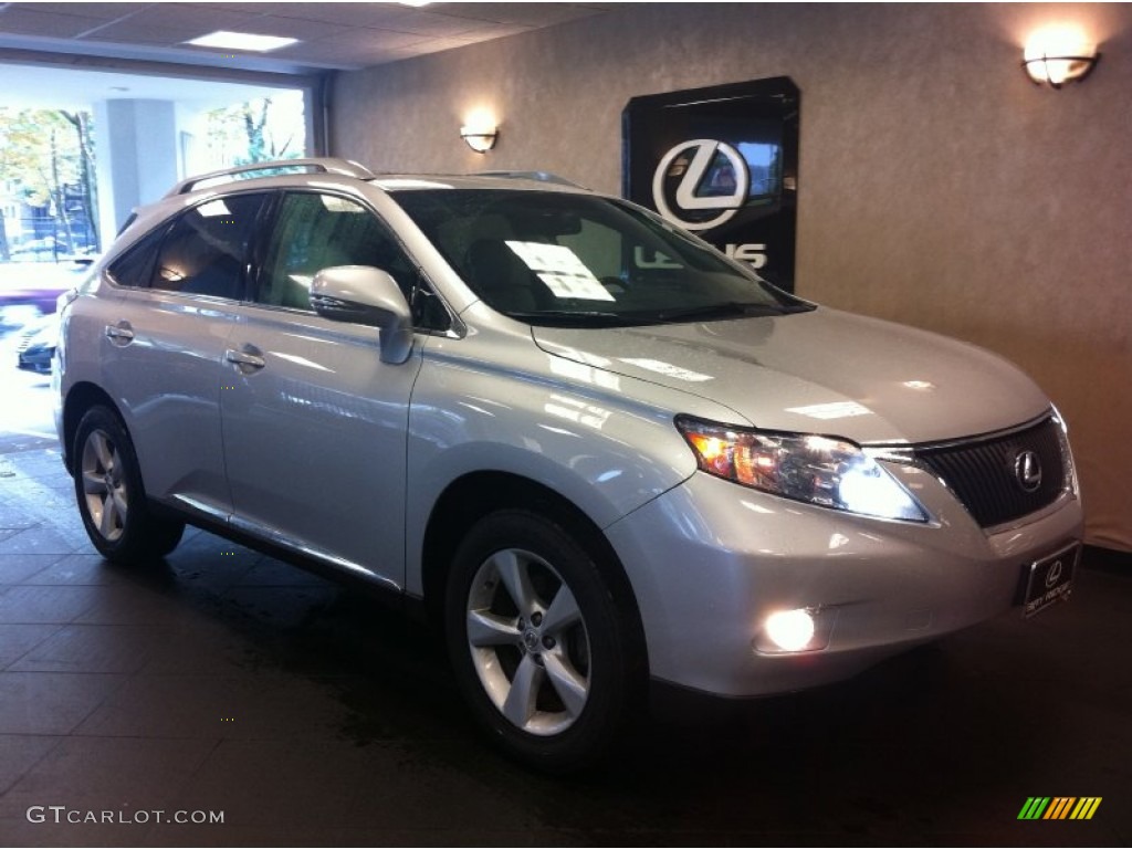 2010 RX 350 AWD - Tungsten Silver Pearl / Parchment/Brown Walnut photo #1