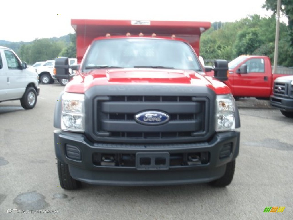 2012 F550 Super Duty XL Regular Cab 4x4 Chassis - Vermillion Red / Steel photo #3