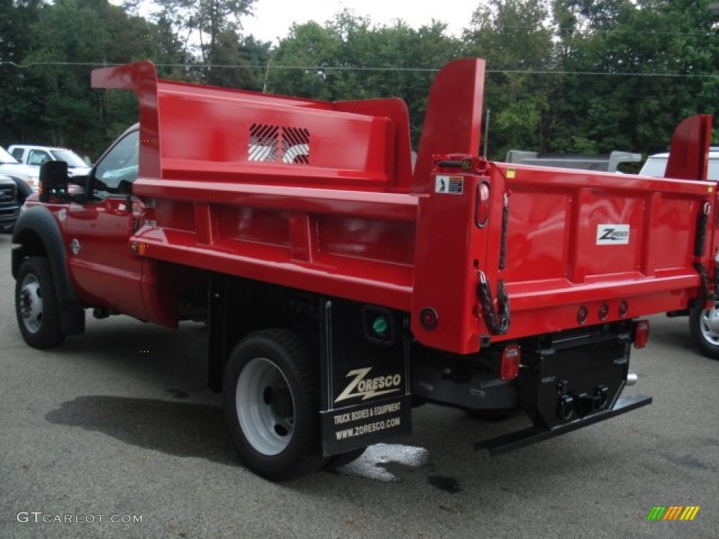 2012 F550 Super Duty XL Regular Cab 4x4 Chassis - Vermillion Red / Steel photo #6