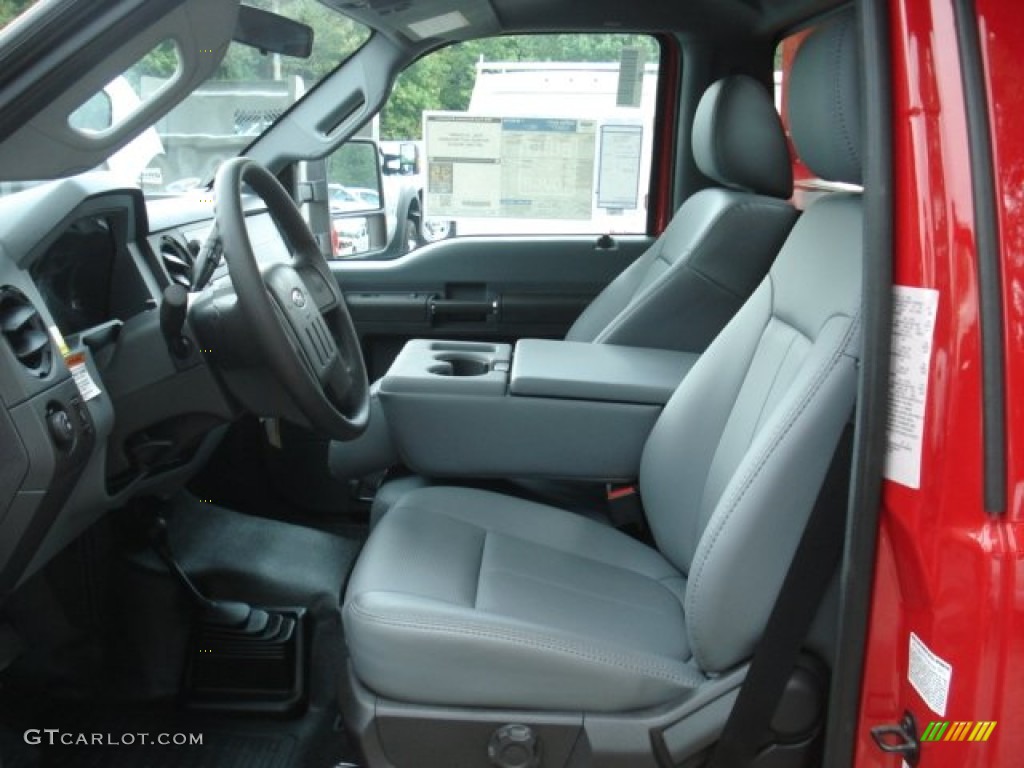 2012 F550 Super Duty XL Regular Cab 4x4 Chassis - Vermillion Red / Steel photo #11