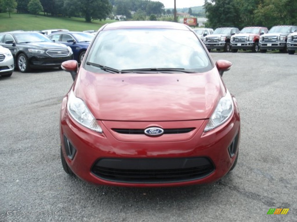 2013 Fiesta SE Hatchback - Ruby Red / Charcoal Black/Light Stone photo #3