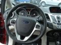 Charcoal Black/Light Stone 2013 Ford Fiesta SE Hatchback Steering Wheel