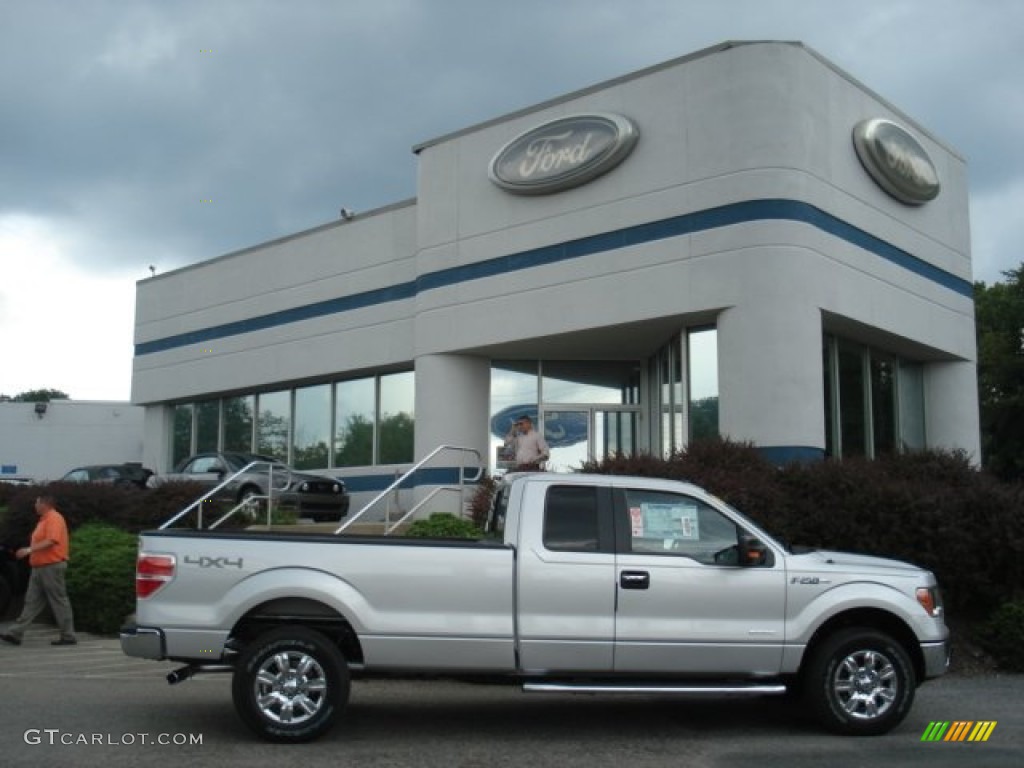 2012 F150 XLT SuperCab 4x4 - Ingot Silver Metallic / Steel Gray photo #1