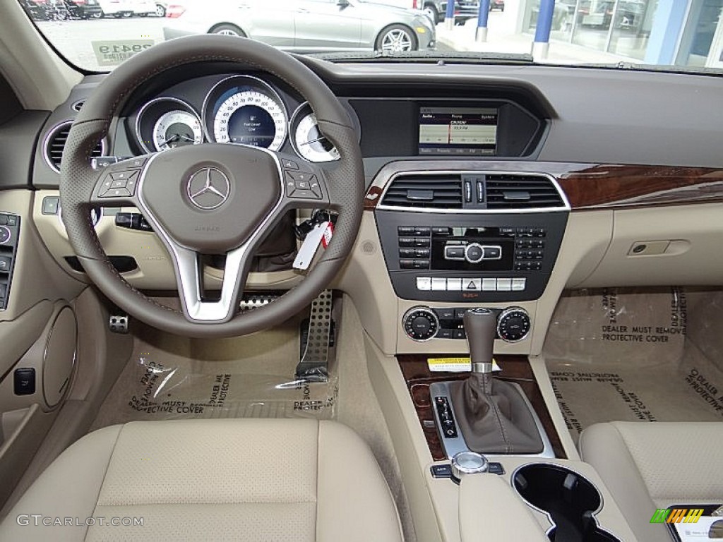 2013 Mercedes-Benz C 250 Sport Almond/Mocha Dashboard Photo #70332789