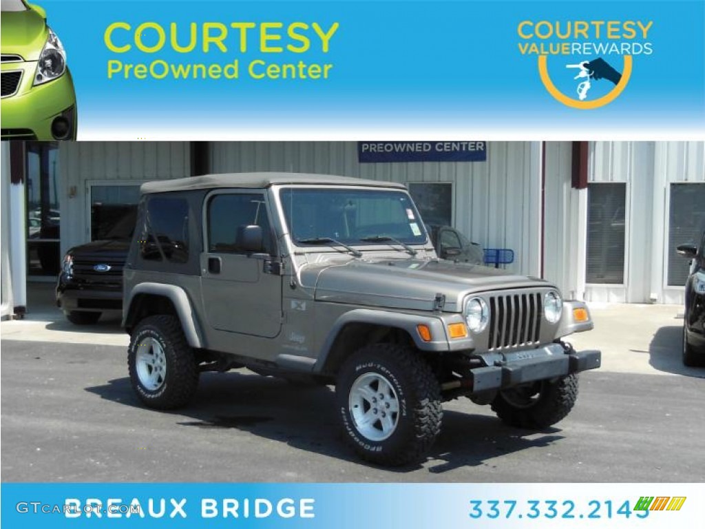 2005 Wrangler X 4x4 - Light Khaki Metallic / Khaki photo #1