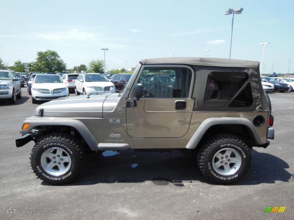 Light Khaki Metallic 2005 Jeep Wrangler X 4x4 Exterior Photo #70334040