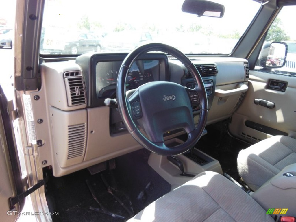 Khaki Interior 2005 Jeep Wrangler X 4x4 Photo #70334088