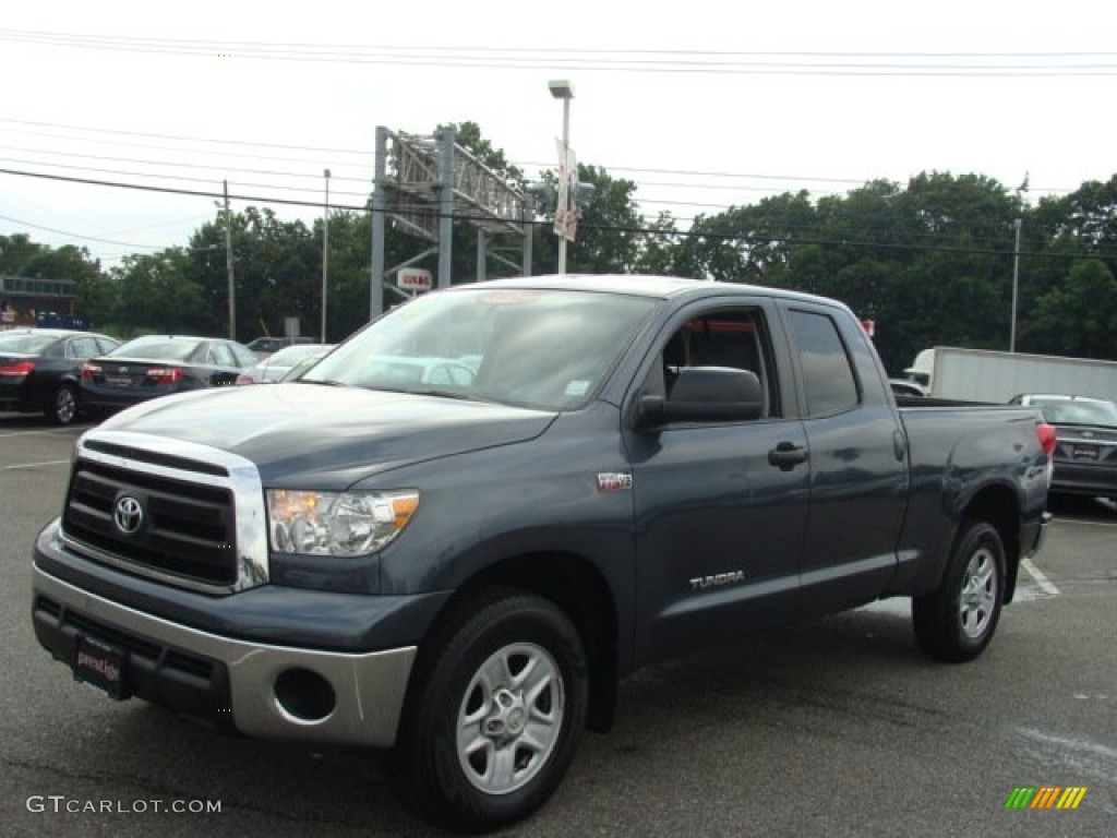 2010 Tundra Double Cab 4x4 - Slate Gray Metallic / Graphite Gray photo #3