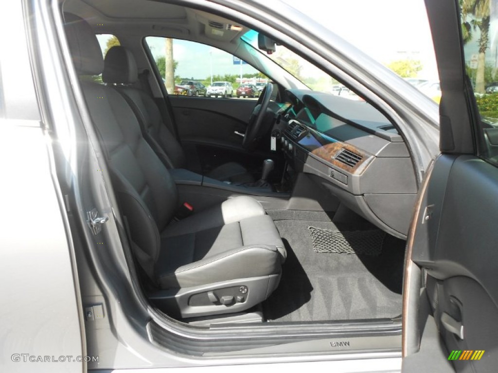 2005 5 Series 530i Sedan - Silver Grey Metallic / Black photo #15