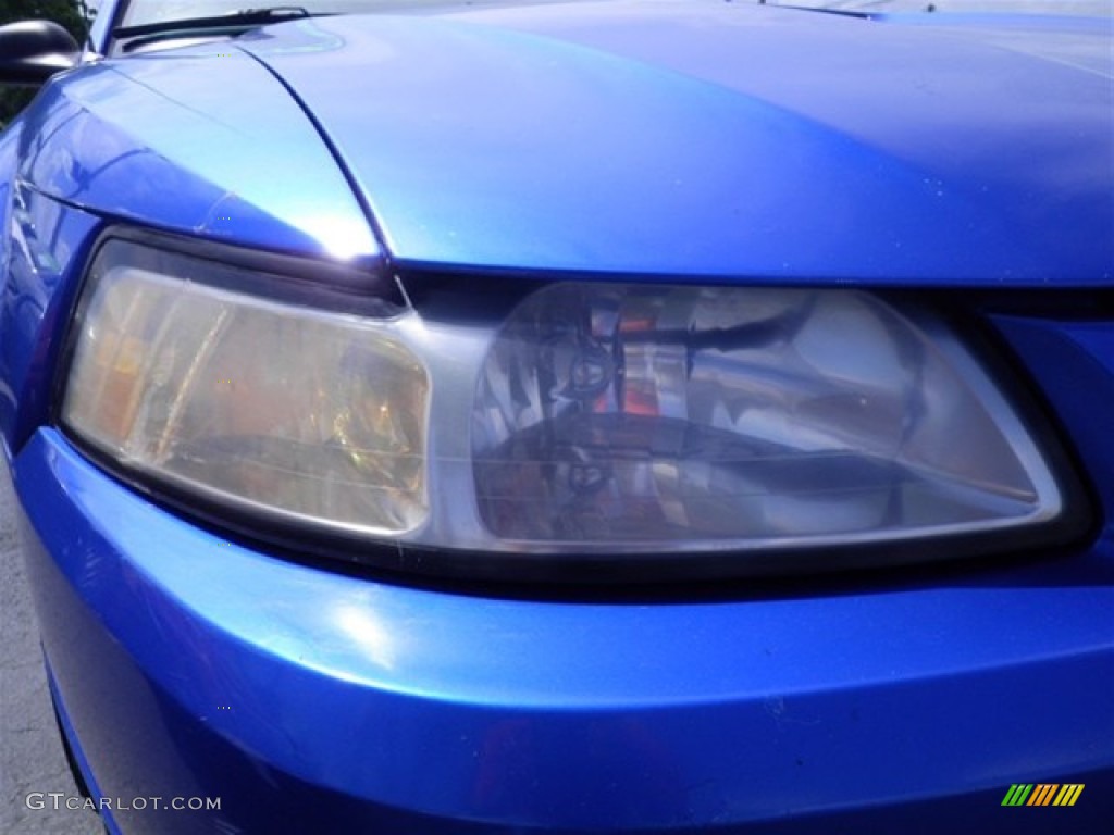 2000 Mustang V6 Coupe - Bright Atlantic Blue Metallic / Dark Charcoal photo #3