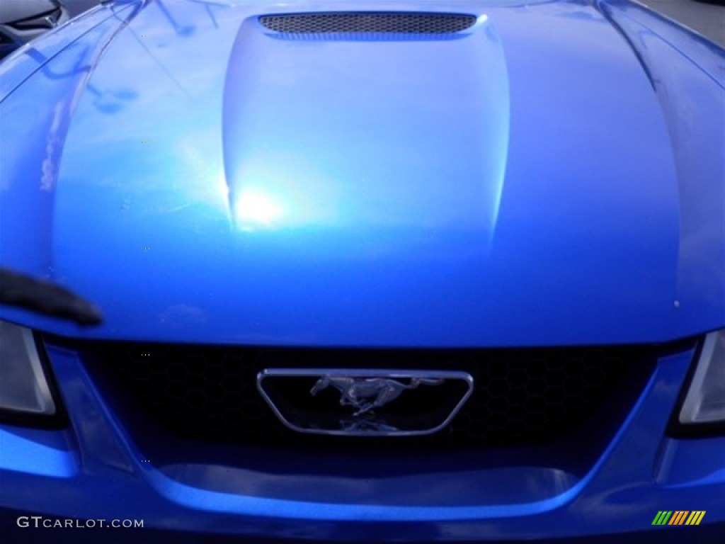 2000 Mustang V6 Coupe - Bright Atlantic Blue Metallic / Dark Charcoal photo #4