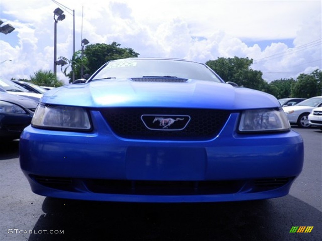 2000 Mustang V6 Coupe - Bright Atlantic Blue Metallic / Dark Charcoal photo #5