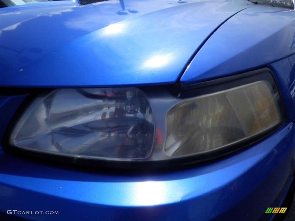 2000 Mustang V6 Coupe - Bright Atlantic Blue Metallic / Dark Charcoal photo #6