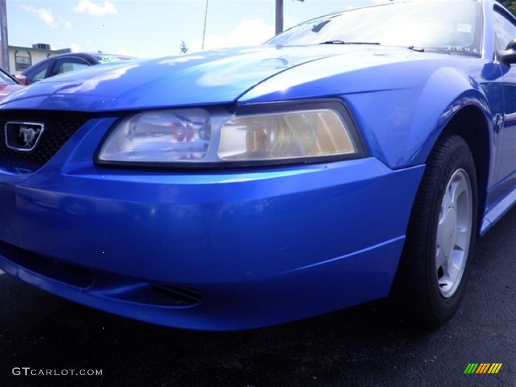 2000 Mustang V6 Coupe - Bright Atlantic Blue Metallic / Dark Charcoal photo #7