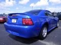 2000 Bright Atlantic Blue Metallic Ford Mustang V6 Coupe  photo #16