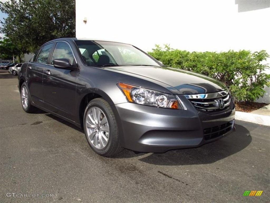 2012 Accord EX Sedan - Polished Metal Metallic / Gray photo #1