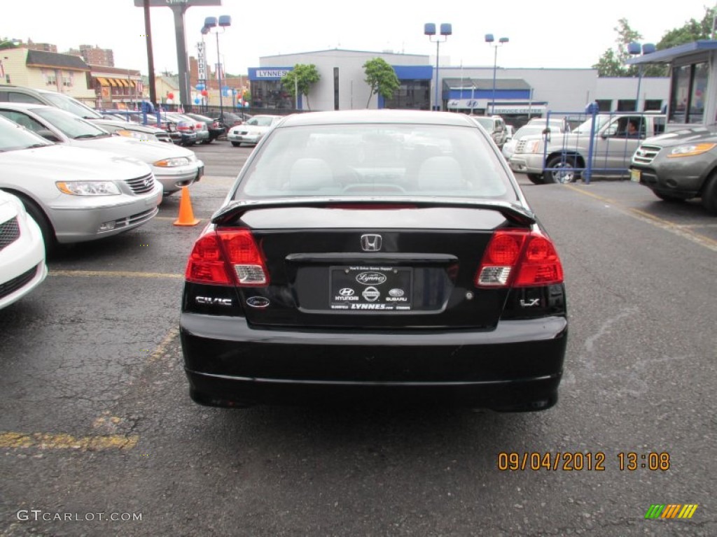 2004 Civic LX Sedan - Nighthawk Black Pearl / Gray photo #4