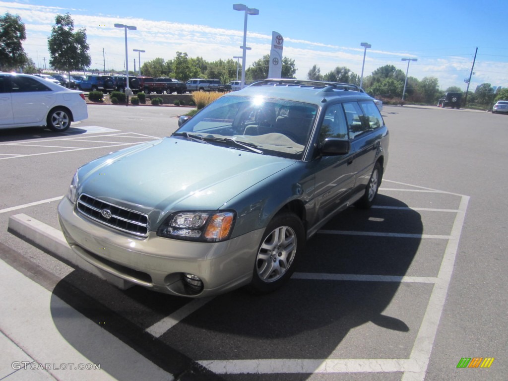 2001 Outback Wagon - Wintergreen Metallic / Black photo #1