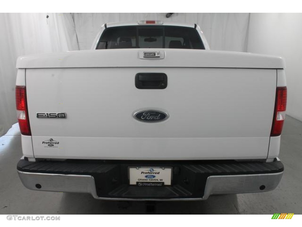 2004 F150 Lariat SuperCab 4x4 - Oxford White / Black photo #5