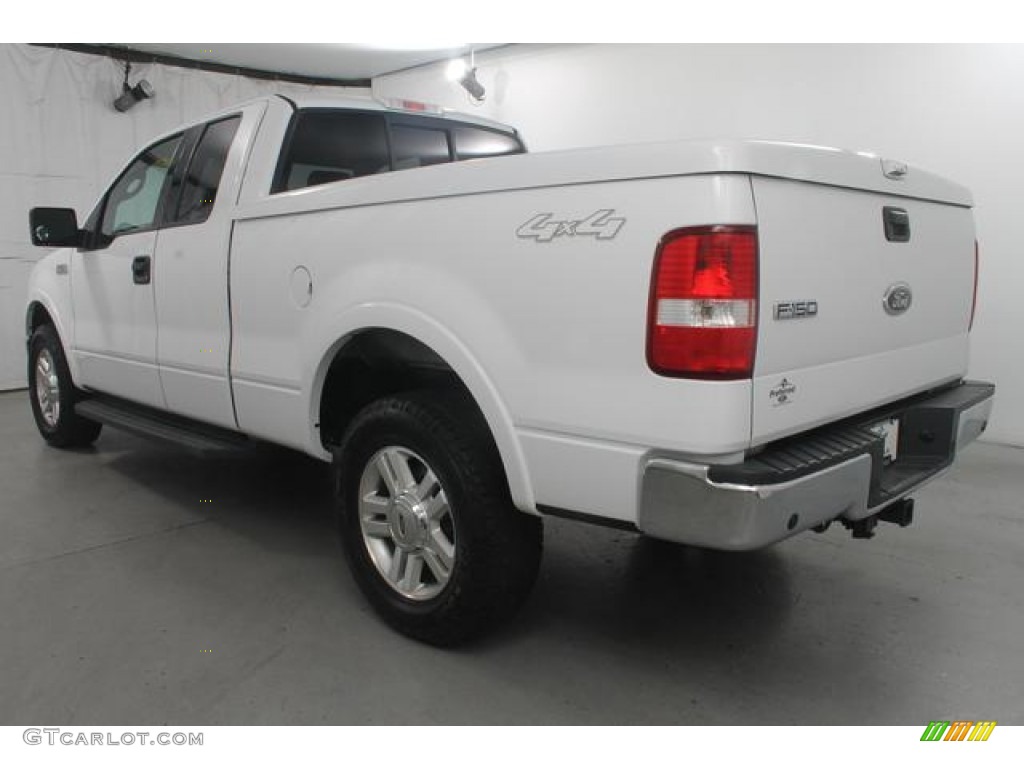 2004 F150 Lariat SuperCab 4x4 - Oxford White / Black photo #6