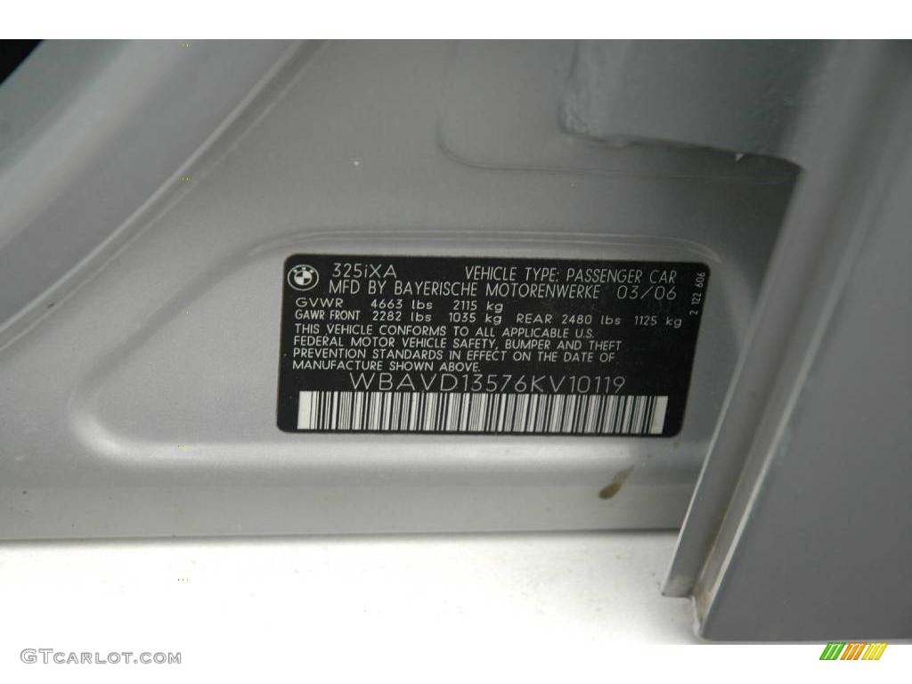 2006 3 Series 325xi Sedan - Titanium Silver Metallic / Gray Dakota Leather photo #22