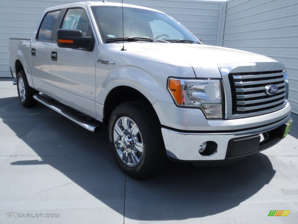 2012 F150 XLT SuperCrew - Ingot Silver Metallic / Steel Gray photo #1