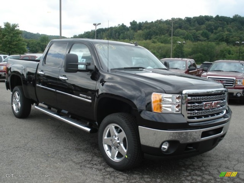 Onyx Black 2013 GMC Sierra 2500HD SLE Crew Cab 4x4 Exterior Photo #70348773