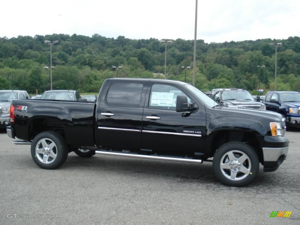 Onyx Black 2013 GMC Sierra 2500HD SLE Crew Cab 4x4 Exterior Photo #70348779