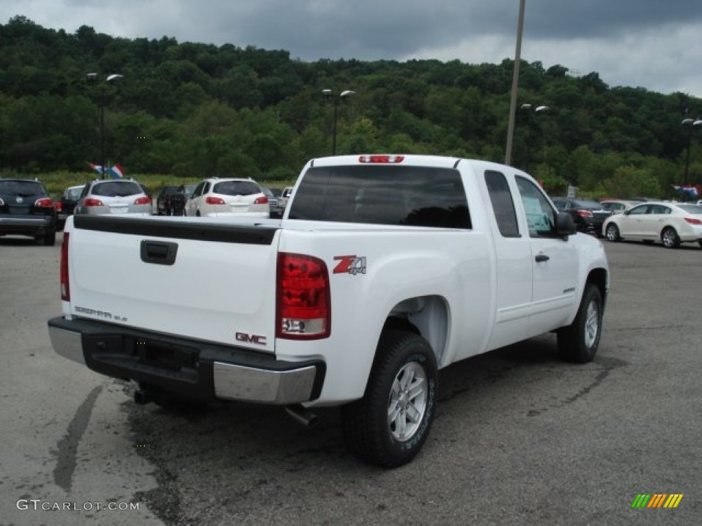 2013 Sierra 1500 SLE Extended Cab 4x4 - Summit White / Ebony photo #6