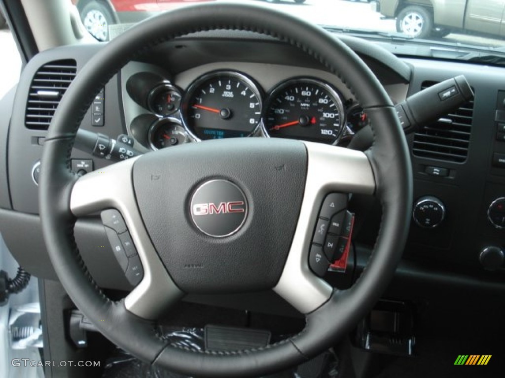 2013 Sierra 1500 SLE Extended Cab 4x4 - Summit White / Ebony photo #17