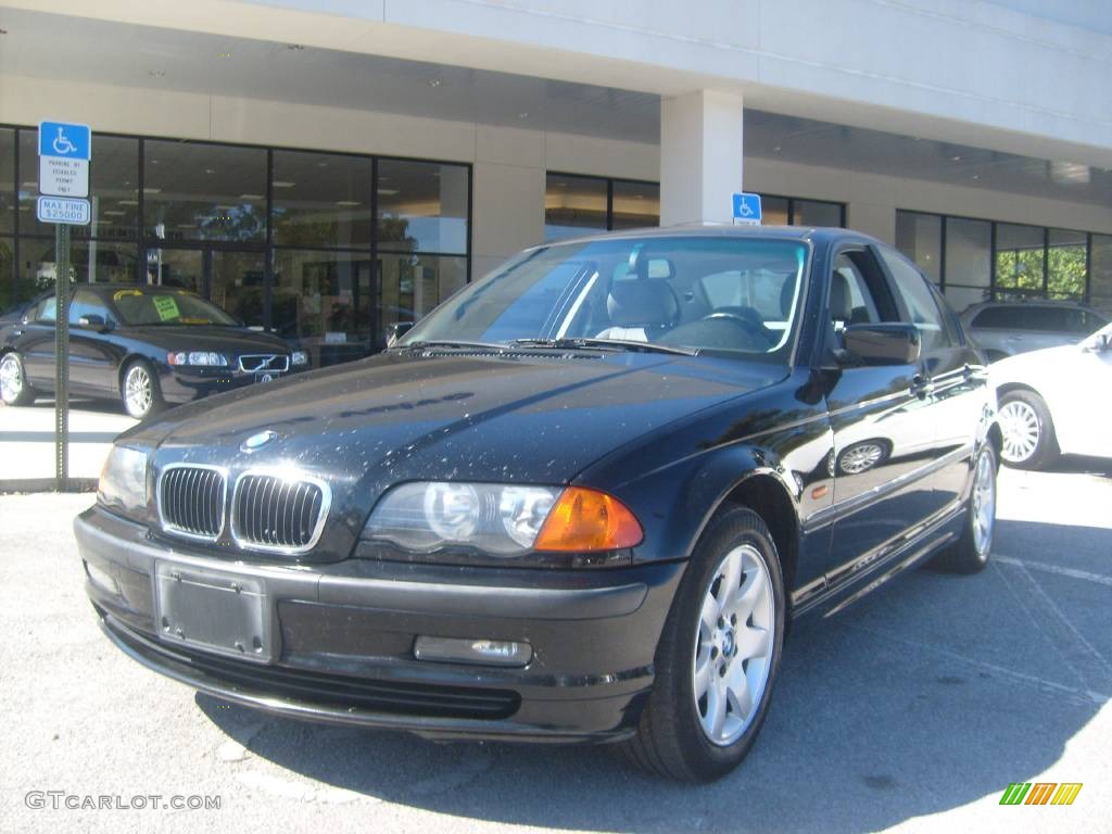 2000 3 Series 323i Sedan - Jet Black / Grey photo #2