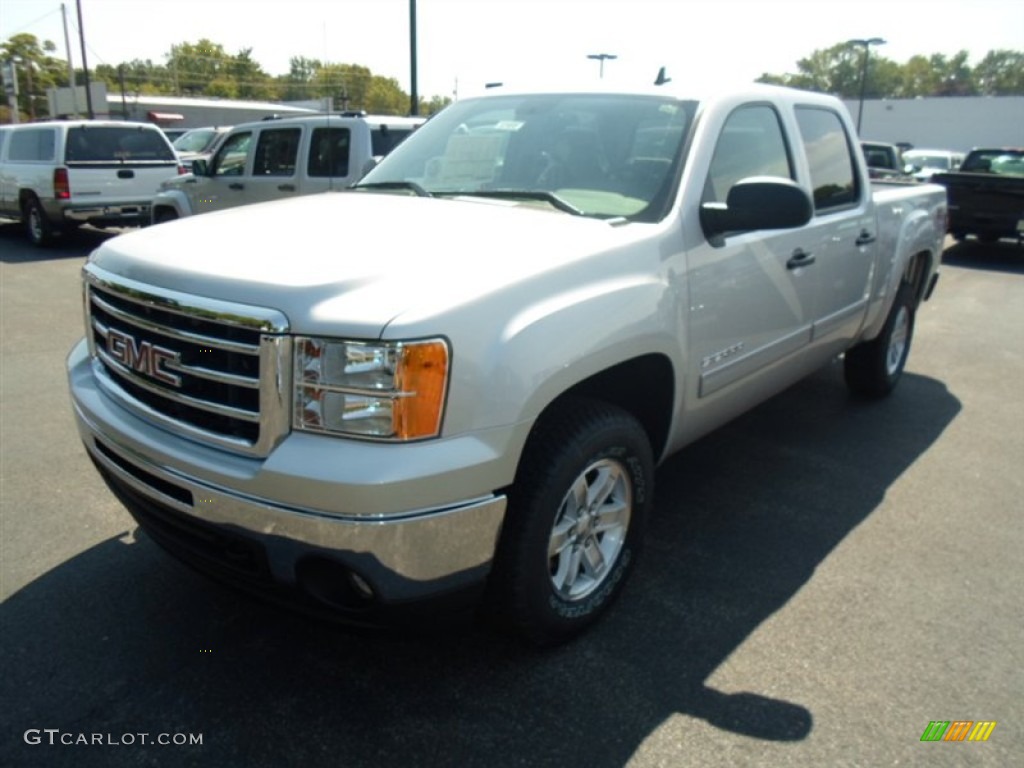 2013 Sierra 1500 SLE Crew Cab 4x4 - Quicksilver Metallic / Ebony photo #1