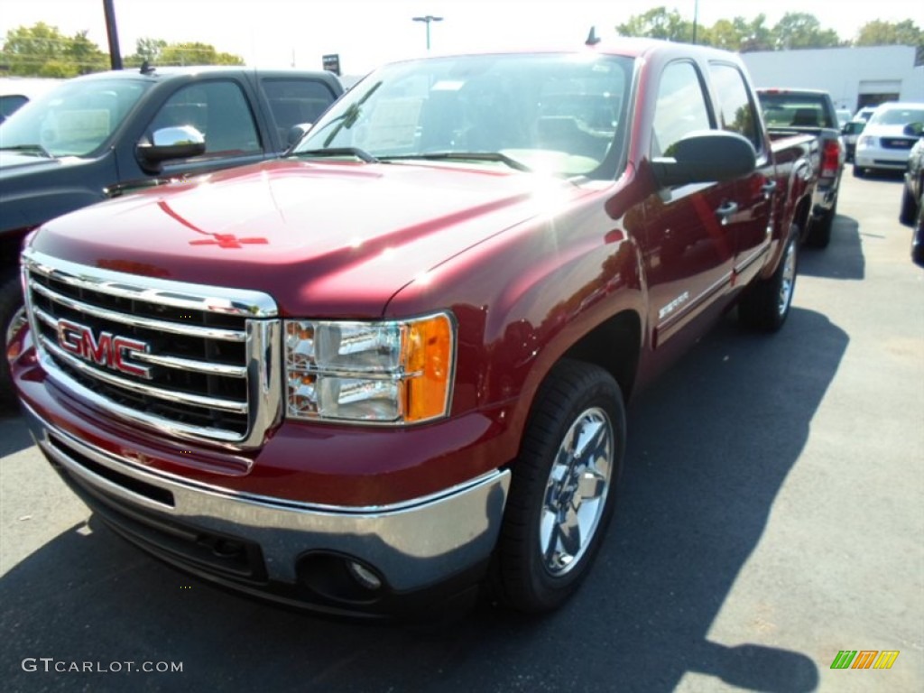 2013 Sierra 1500 SLE Crew Cab 4x4 - Sonoma Red Metallic / Ebony photo #1