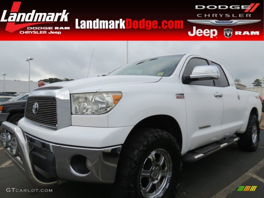 2007 Tundra SR5 TRD Double Cab - Super White / Graphite Gray photo #1