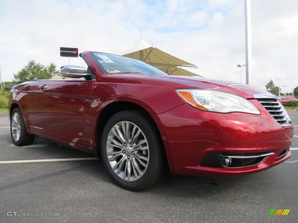 Deep Cherry Red Crystal Pearl 2013 Chrysler 200 Limited Hard Top Convertible Exterior Photo #70353351