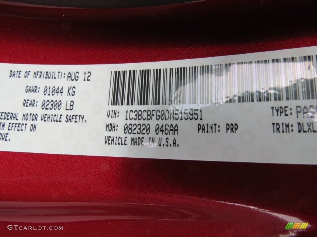 2013 200 Color Code PRP for Deep Cherry Red Crystal Pearl Photo #70353411
