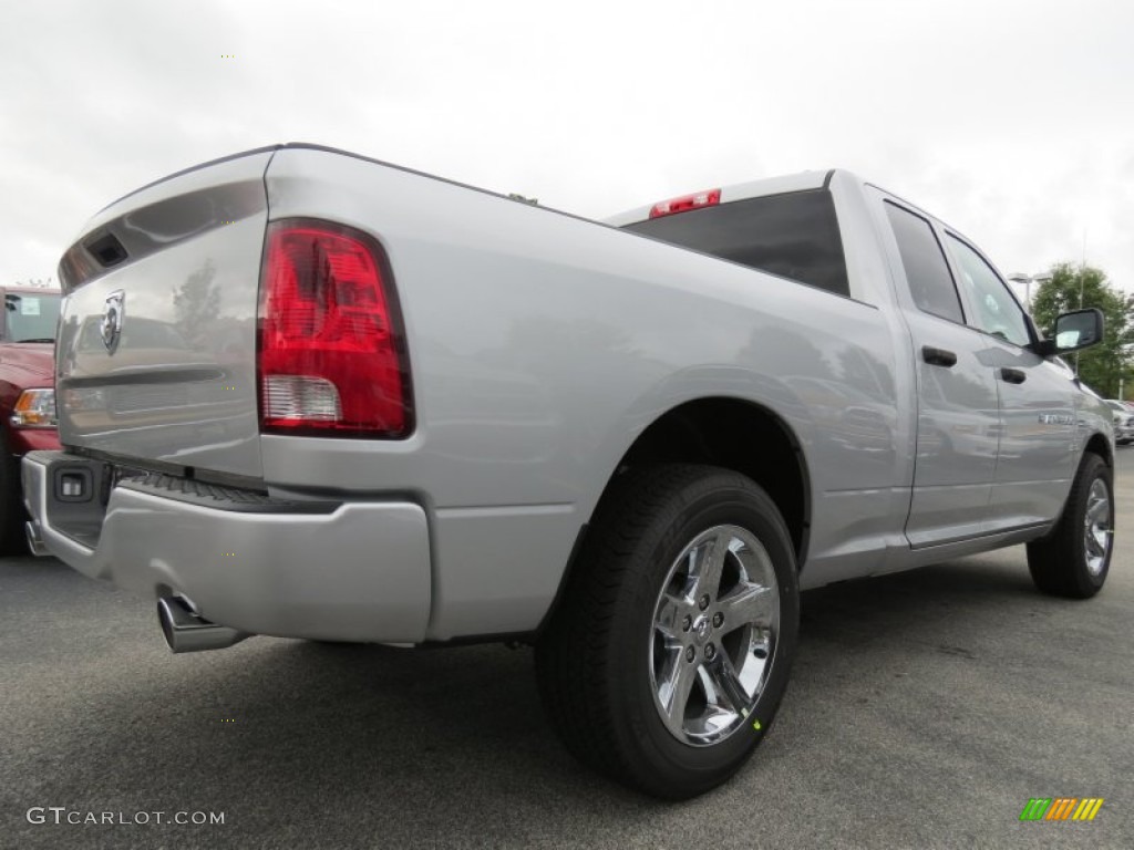 2012 Ram 1500 Express Quad Cab - Bright Silver Metallic / Dark Slate Gray/Medium Graystone photo #3