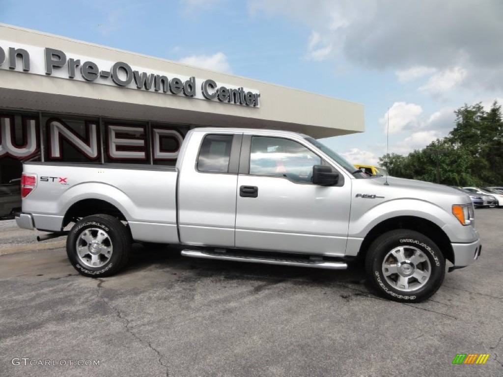 2010 F150 STX SuperCab 4x4 - Ingot Silver Metallic / Medium Stone photo #6