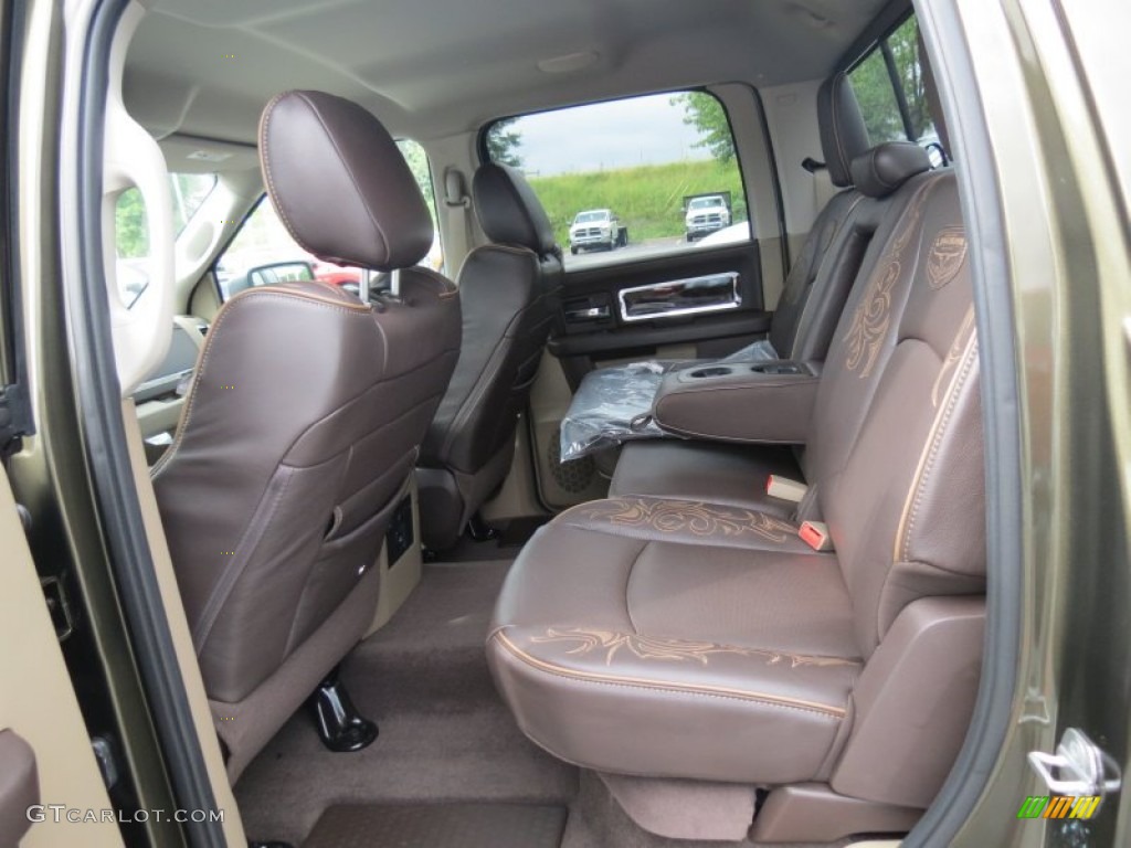 Light Pebble Beige/Bark Brown Interior 2012 Dodge Ram 1500 Laramie Longhorn Crew Cab 4x4 Photo #70354635